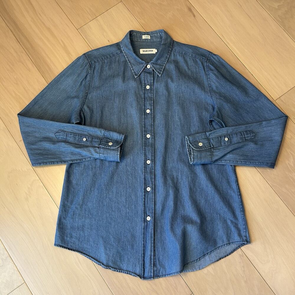 Taylor Stitch The Katherine Button Up Denim Shirt Long Sleeve Women’s Large